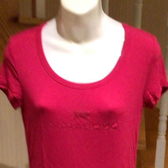 🎉Host Pick🎉🛍2 for $30🛍Pink Parasuco round neck short sleeve slip on top - Picture 2 of 4